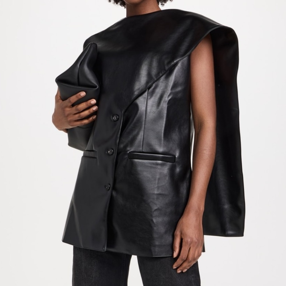 Pixie Market Faux Leather Scarf Top